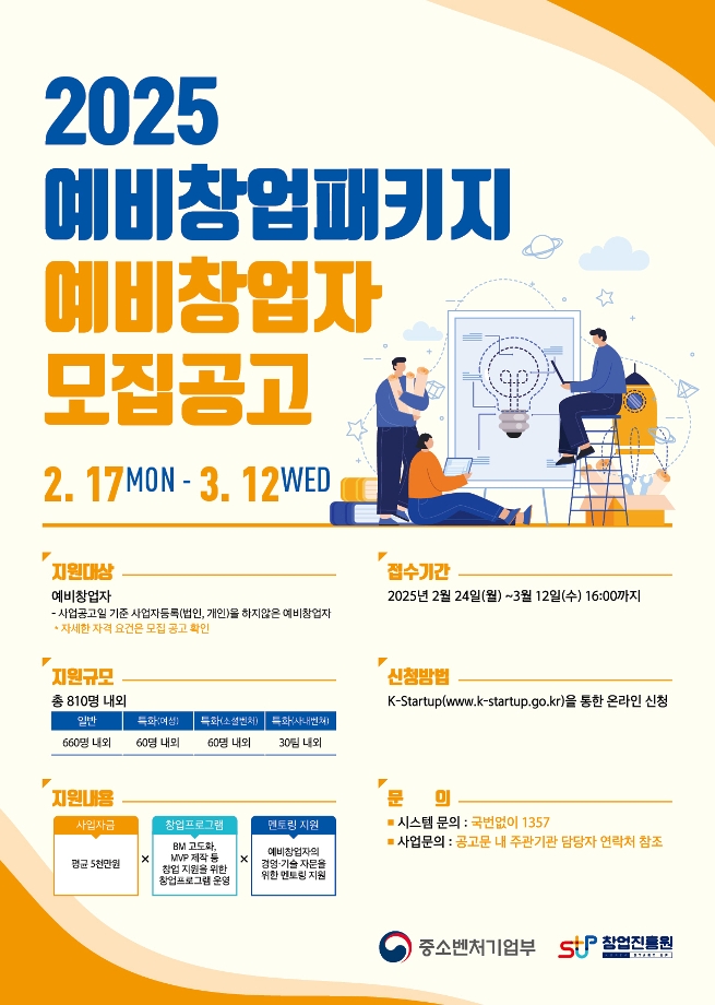 2025 예비·초기창업패키지 창업자 모집 이미지